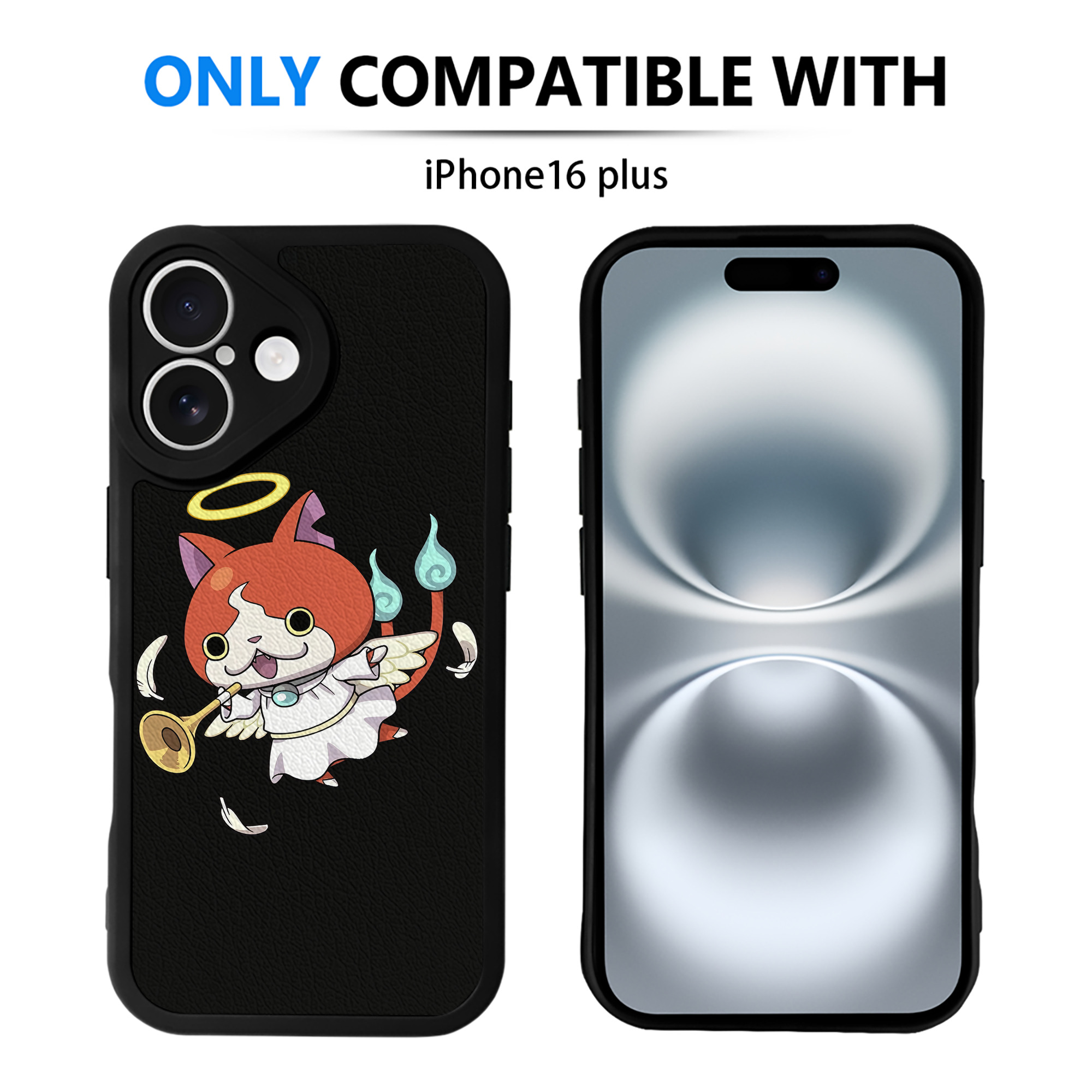 （画像用） 妖怪ウォッチ Yo-kai Watch 【iPhone 16シリーズ対応】シリコンスマホケース（レザー調） 材質：シリコン